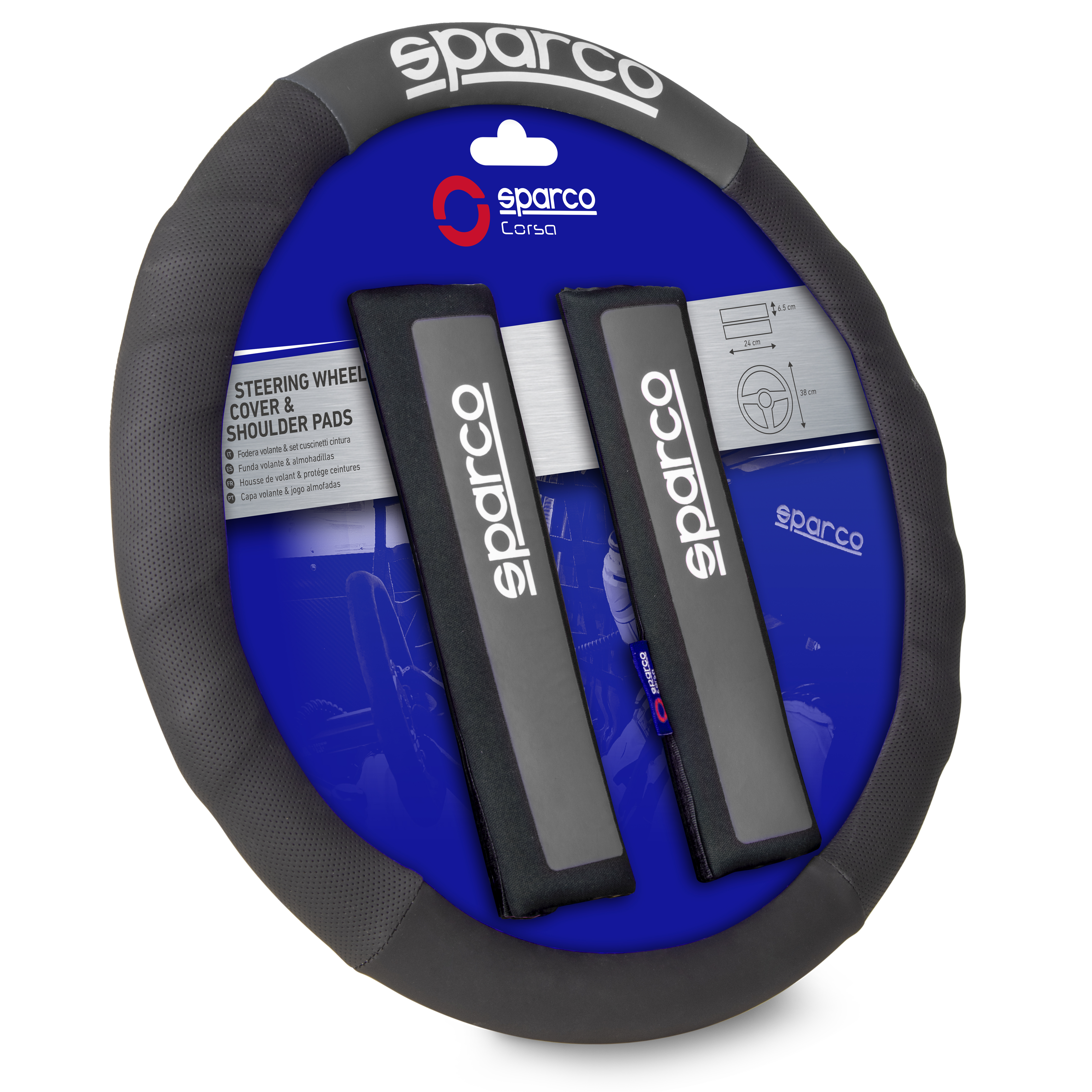 Steering Wheel Cover+Shoulder Pads - Sparco Corsa