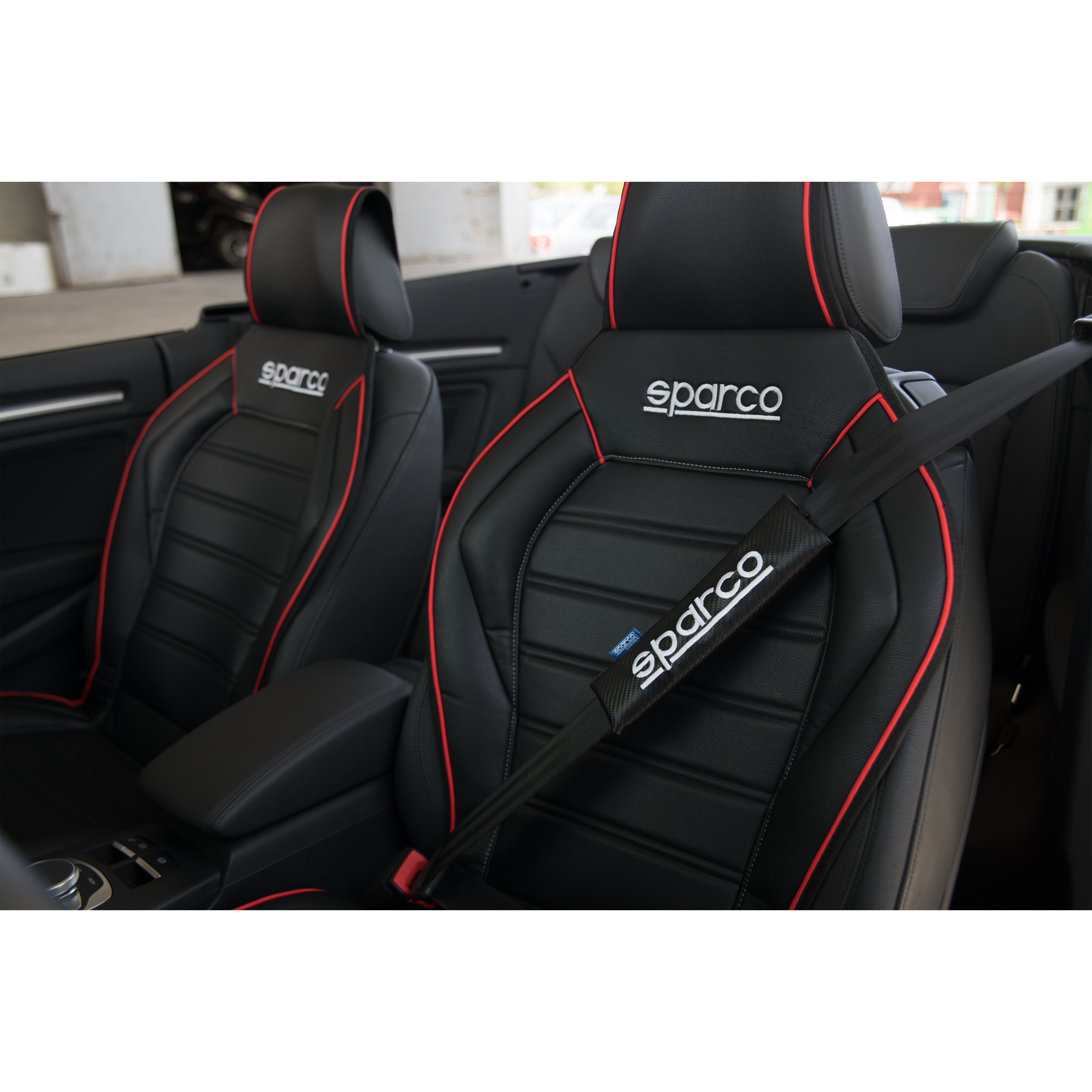 Sparco Seat Belt Pads Comfortable Car Harness Cover Shoulder Pads Black Red  Blue