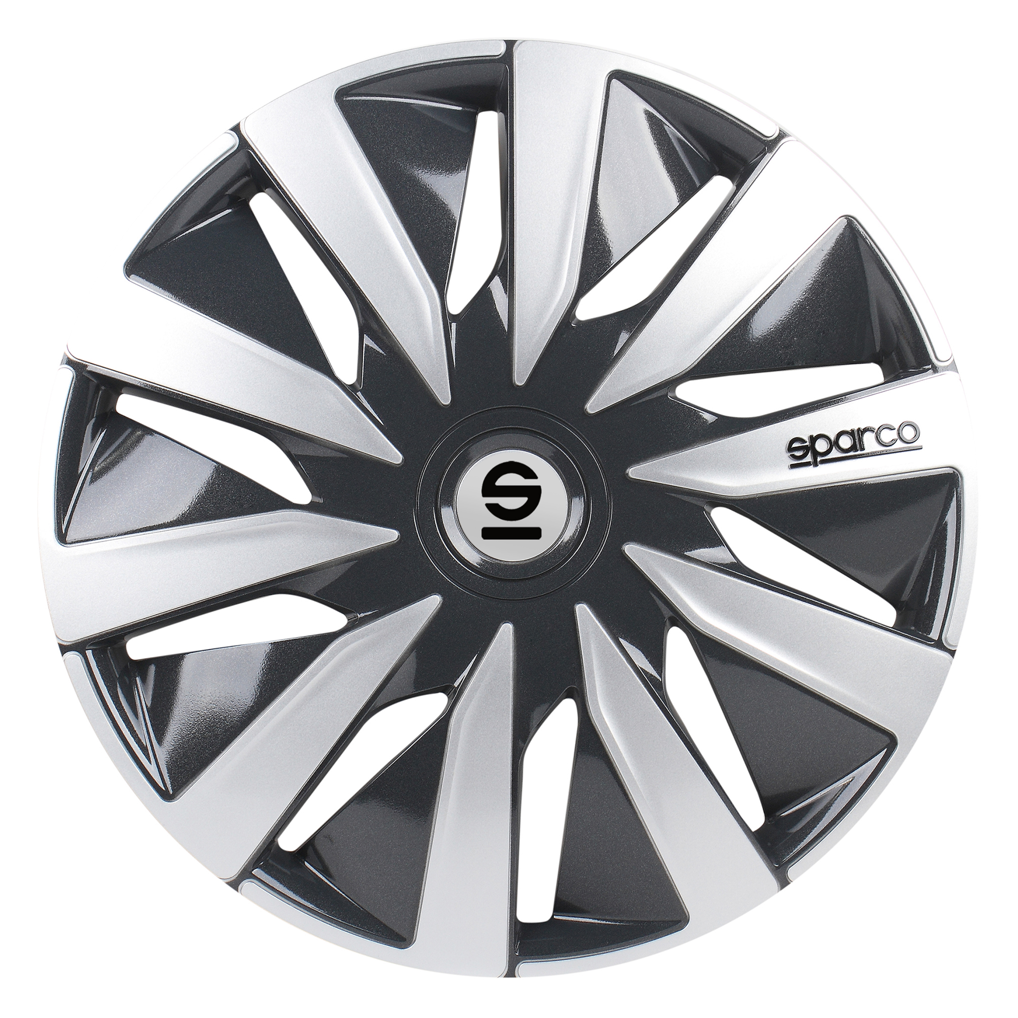 15 Set of 4 Silver SPARCO SPC1590SV Lazio Wheel Covers 