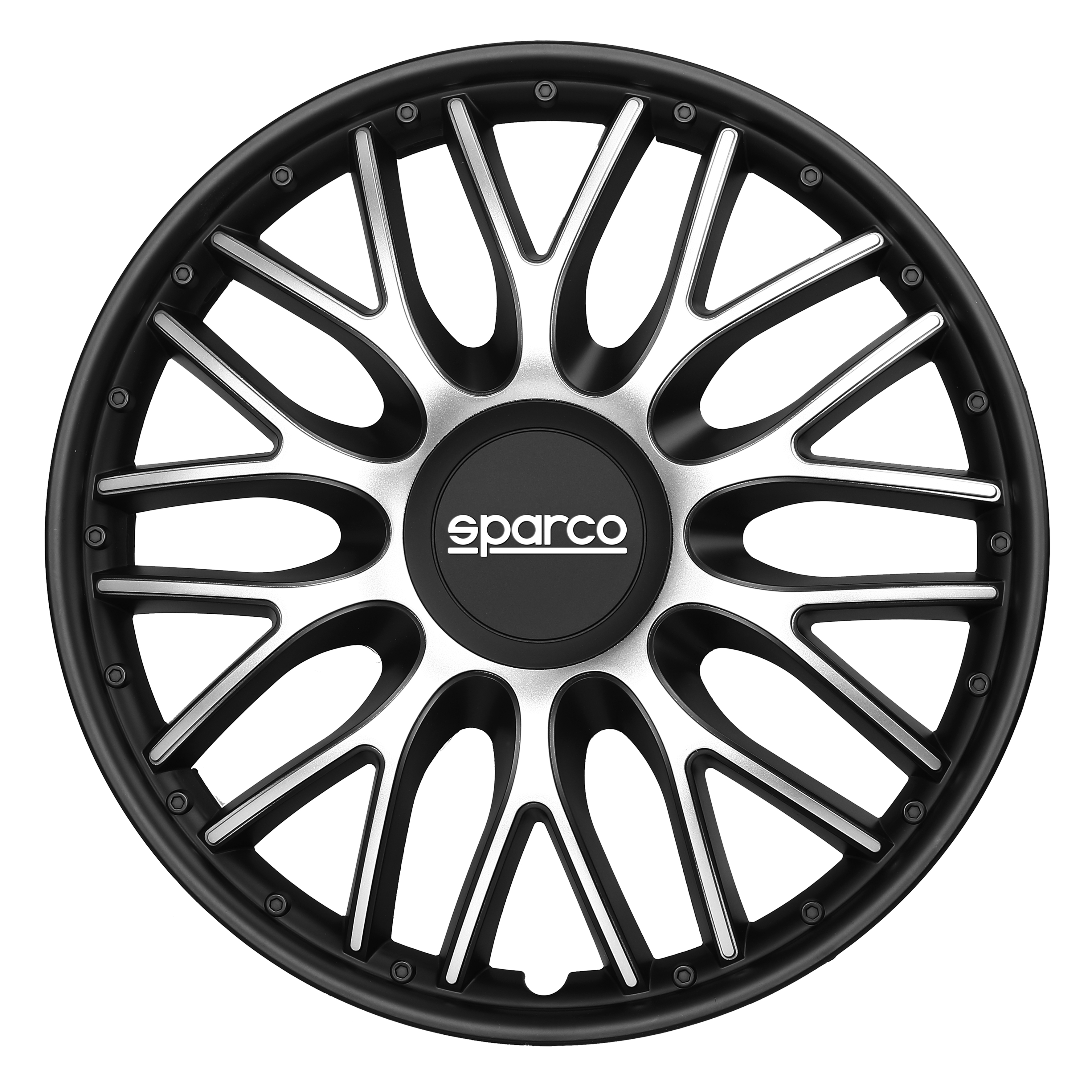 SPARCO SPC1596SV Wheel Trims Roma Silver 15 Inch Set of 4, 