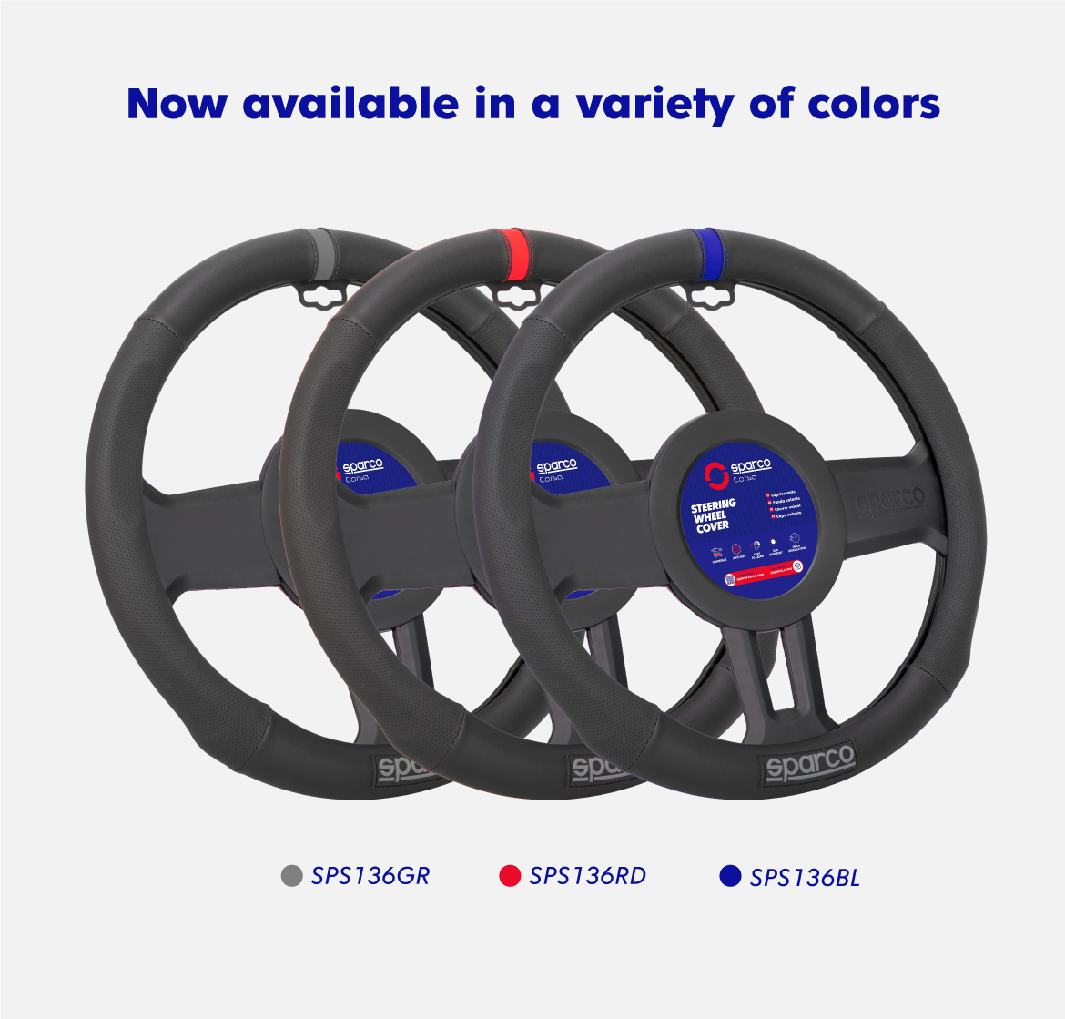 SPARCO Steering Wheel Cover Grey / Blue , PU *NEW* Tuning Design